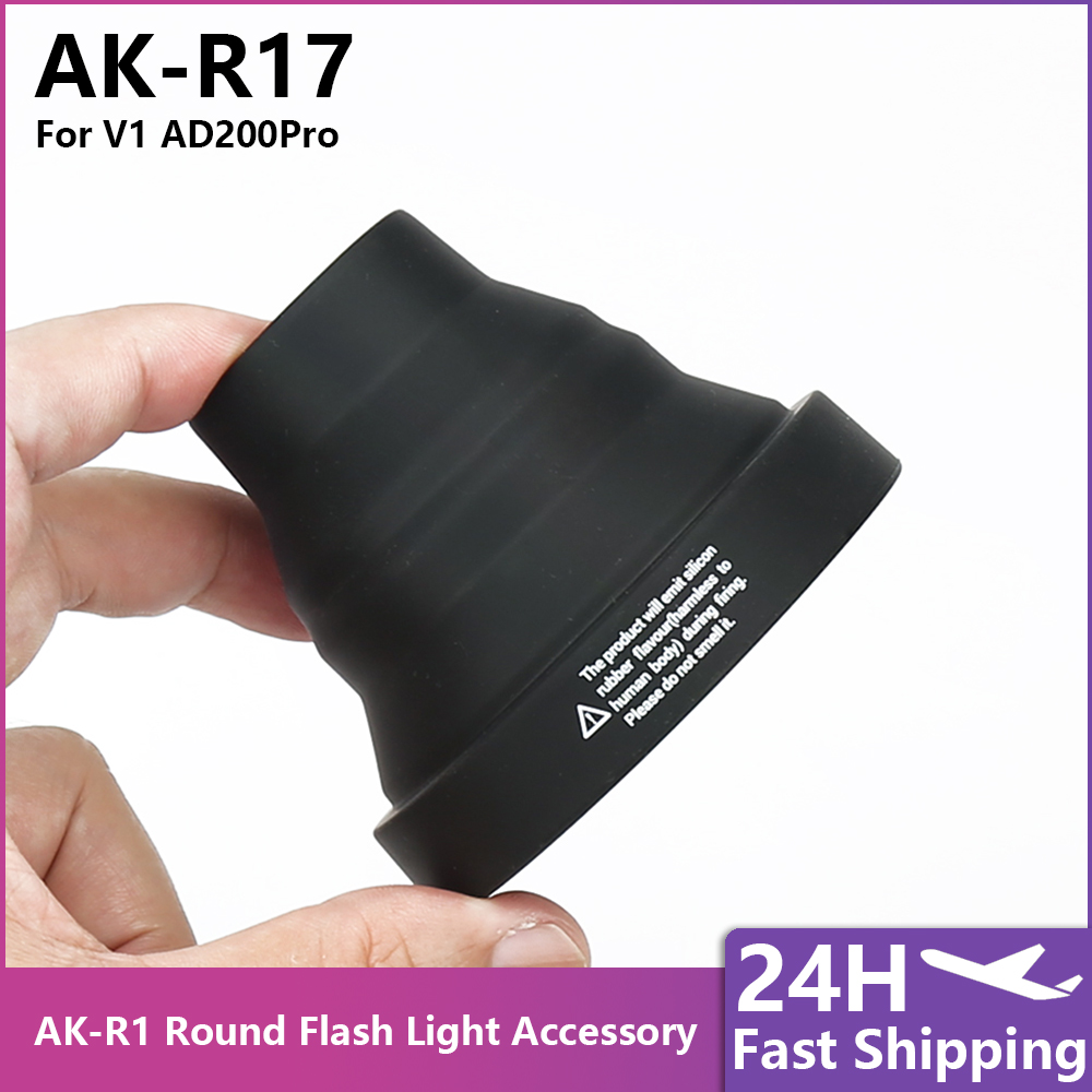 Snoot Flash Modifier - AK‑R17 Flaş Snoot Modülatörü, Yuvarlak Başlıklı