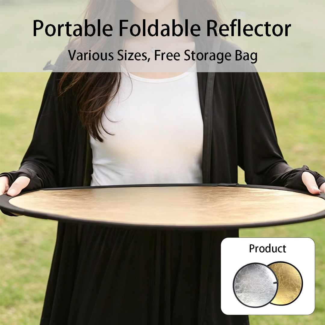 Photography Lighting Bag - 30, 60cm Yuvarlak Çift Taraflı Gümüş