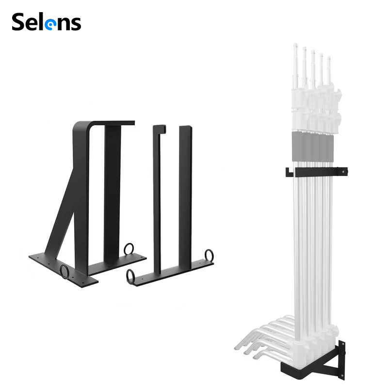 Photography Lighting Mount - Selens Duvara Monte C-Stand Depolama Rafı