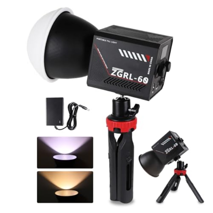 Lighting In Photography Studio - 60W COB LED Video Işığı, 8000