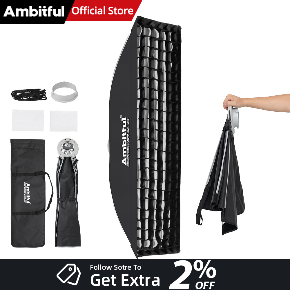 Photography Lighting Mount - AMBITFUL Q7-II 30*120cm Bowens Mount Şerit