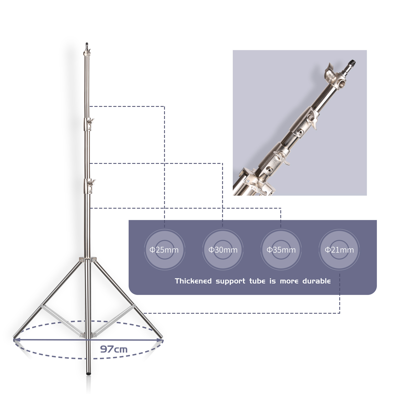 SH 2.8 M Paslanmaz Çelik Işık  - Photography Lighting Mount incelemesi ve fiyatı