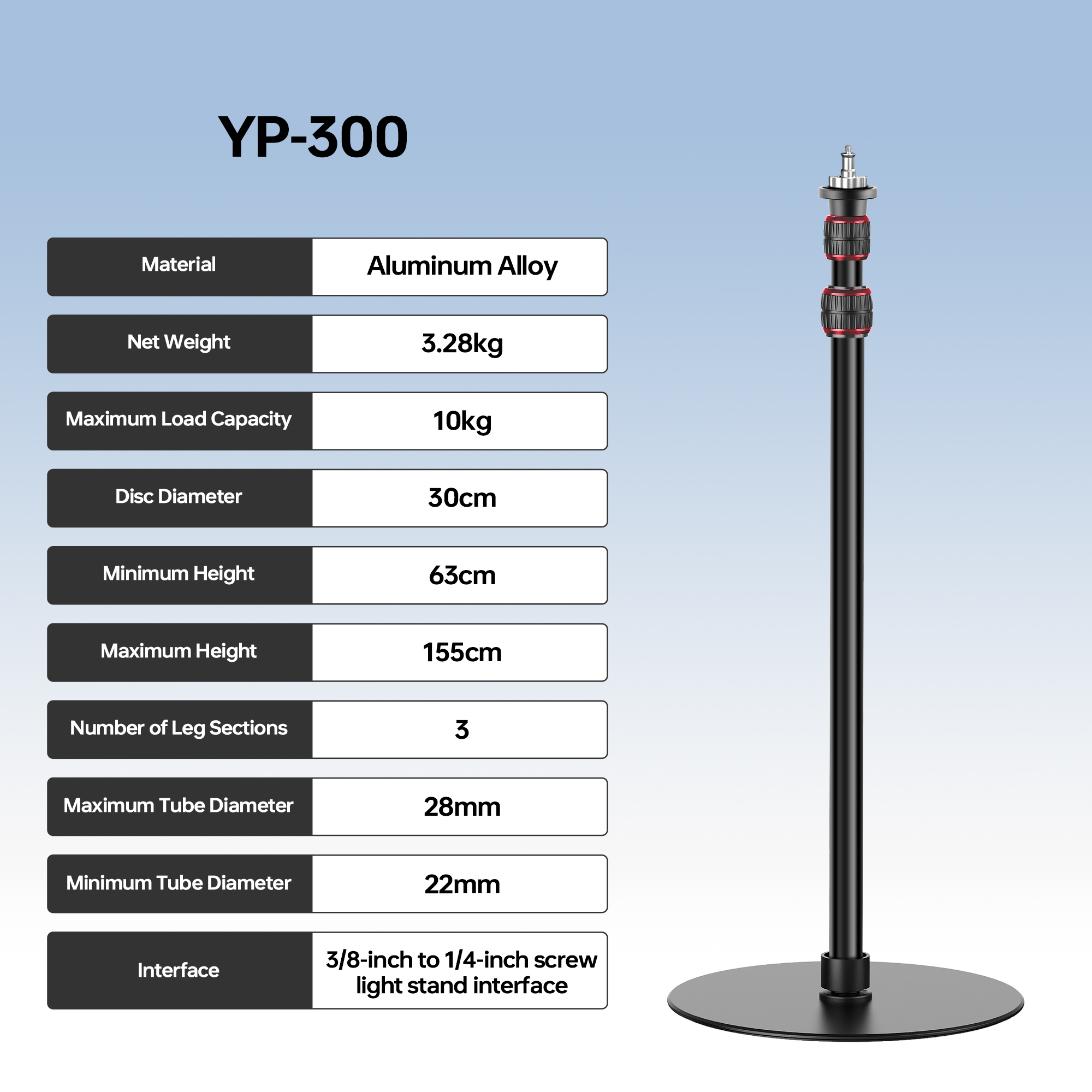 Manbily YP300 1.55M Yuvarlak t - Photography Lighting Mount incelemesi ve fiyatı